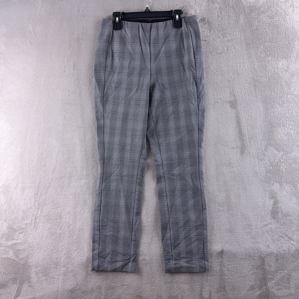 Rag & Bone Plaid Slim Fit Pants Womens‎ Size 6 Gray Black Plaid Stretch Trousers